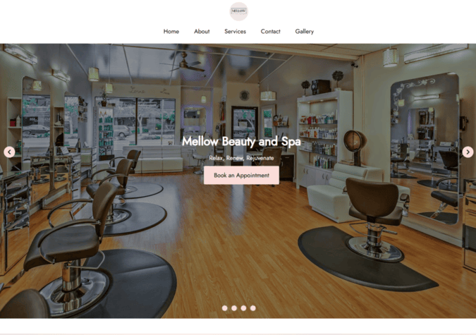 SPA website template example