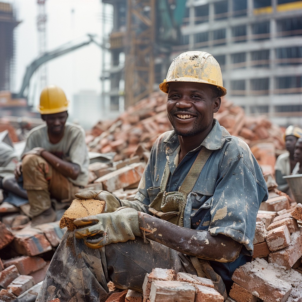 Image of a construction worker smiling
