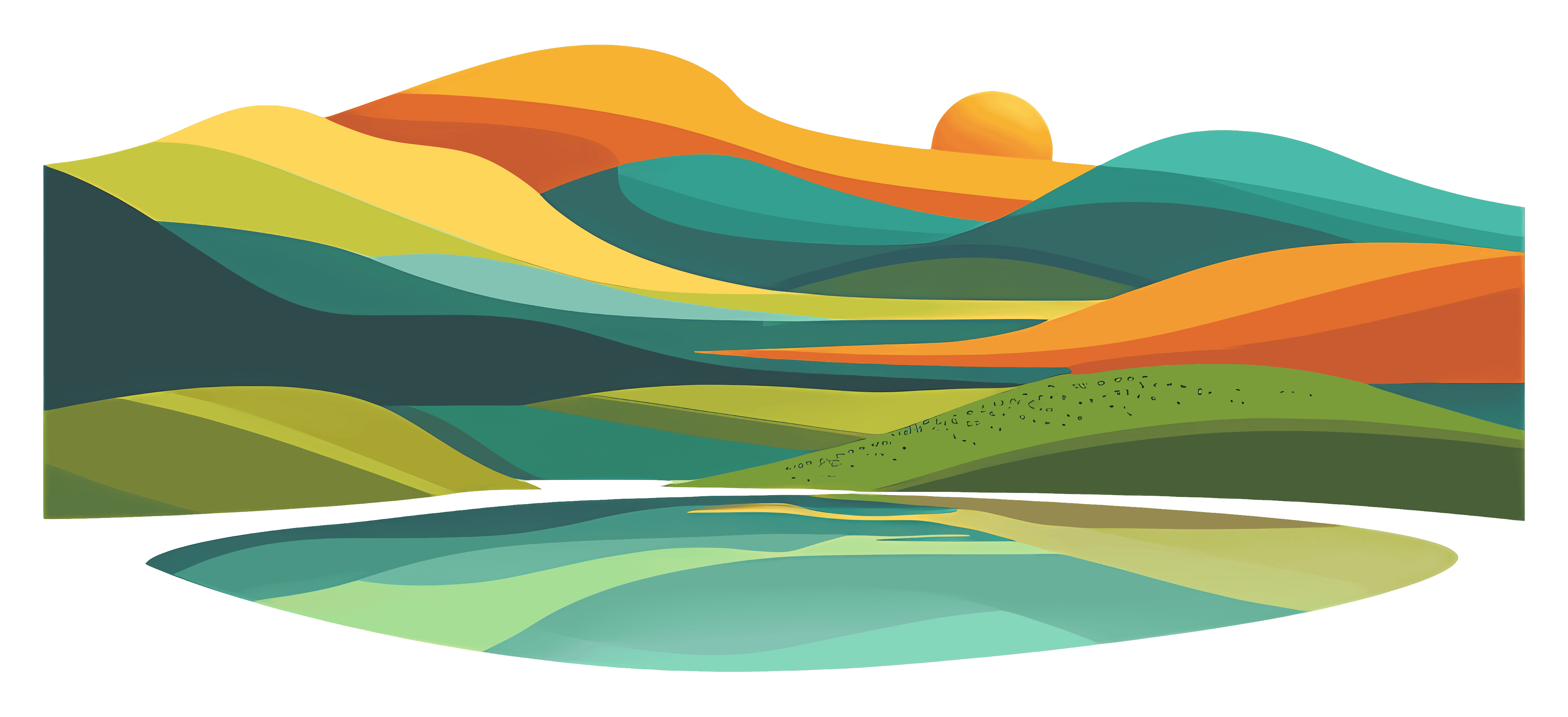 colourful mountains